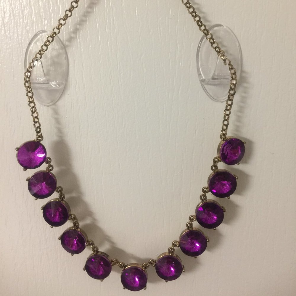 Purple Stone Choker Necklace